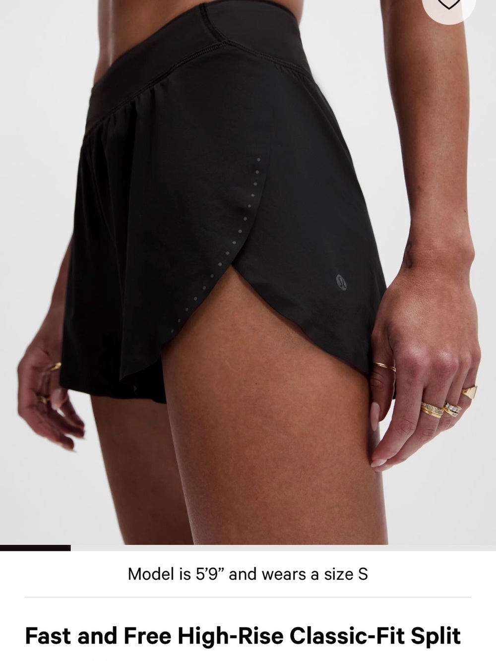 lululemon athletica Fast and Free High-Rise Split Shorts - Black